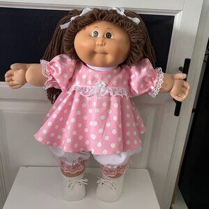 My Swing Dress Pok-a-dot Collection for your Cabbage Patch kid doll 16/17in-Pink